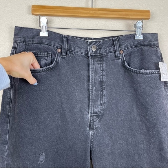 Free People We the Free The Lasso High Waist Straight Leg Jean Black Size 31 - Picture 3 of 15